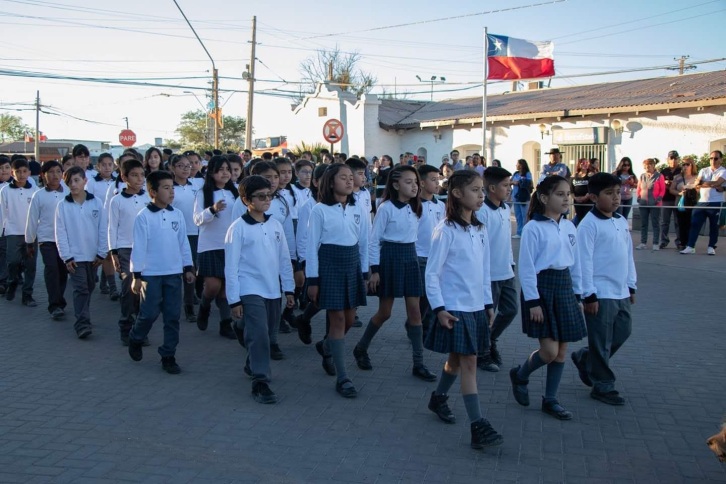 Elementary school parading